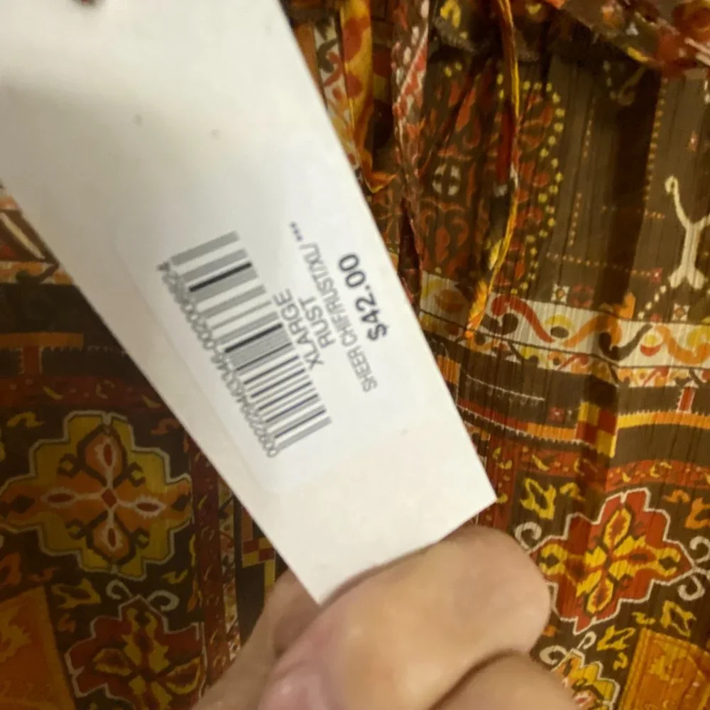 NWT Blouse and Skirt~XL-Rust colors - Picture 9 of 16